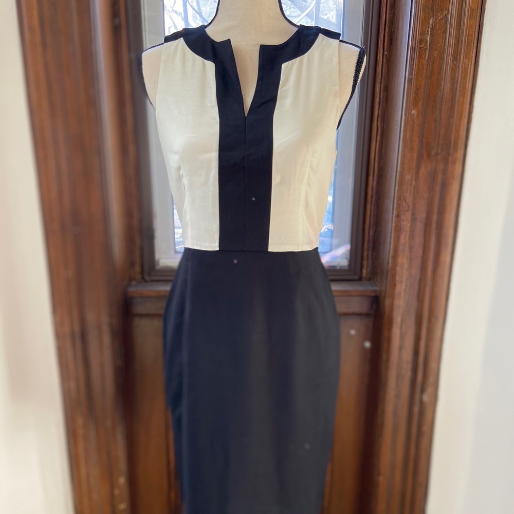 Gorgeous black and cream Banana Republic dress